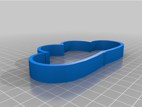 double heart cookie cutter medical 3d print model - Mito3D