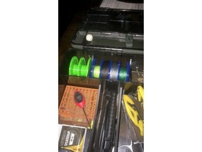 spools storing lines rig designed korda tackle box 3d print model - Mito3D