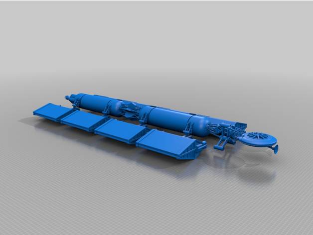 Saturno 8 civil transporte Babilônia 5 babylon5 carga cargueiro navio 3D print model - Mito3D