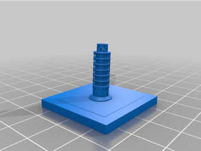greeble città punti riferimento pendente Torre pisa greeblecity 3d print model - Mito3D