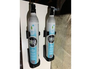 flujo soda co2 botella soporte 3d print model - Mito3D