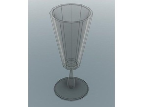 wine glass 3d print model - Mito3D