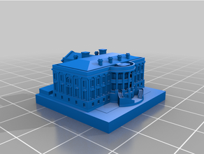 greeble city landmarks - white house greeblecity 3d print model - Mito3D