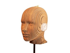 artificial head binaural recordings 3d print model - Mito3D