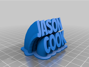 personnalisé balayage 2 line assiette texte Jason 3d print model - Mito3D