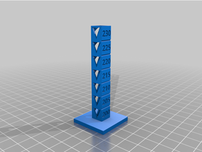 petg 200-230 customized temp calibration tower 3d print model - Mito3D