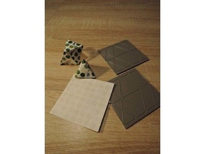 origami press - modular triangular faces unit modular origami openscad origami