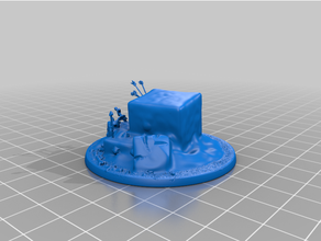 cube slime mini dnd dndmonster dndslime miniature dungeon miniatures 28mm monster monsters 3d print model - Mito3D