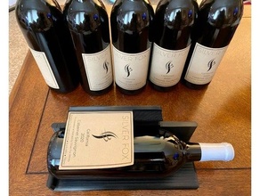 bottiglia etichettatura apparecchio allineatore allineamento attrezzo birra homebrew homebrewing jig etichetta etichettatrice etichette vino vinificazione 3d print model - Mito3D