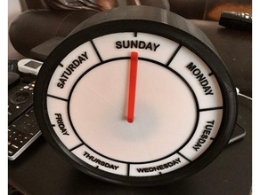 Cas gaine jour semaine l'horloge 3d print model - Mito3D