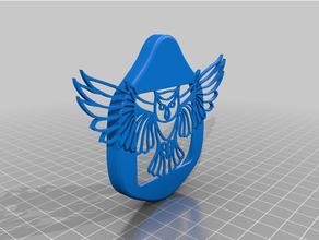 owl face plate montana mask 3d print model - Mito3D