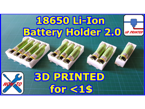 18650 li-ion battery holder 20 high current case diy selfmade vape 3d print model - Mito3D