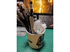 brush pen holder mugs 3d print model - Mito3D