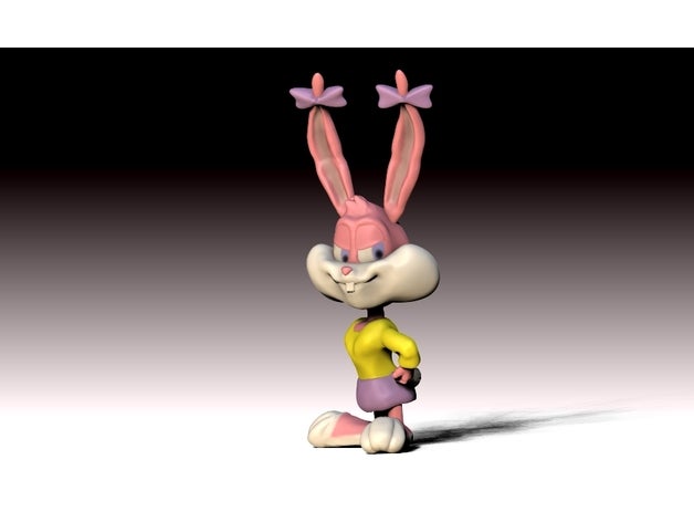 Lilica babs tavşan karikatür Coelho Paskalya küçük toons 3D print model - Mito3D