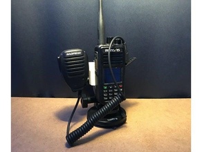 retevis-rt3 slot holder gopro mount amateur radio ham mic retevis rt3 walkie talkie 3d print model - Mito3D