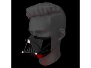 darth Vader máscara facial coronavírus cara mascarar capacete filme suporte Guerra Estrelas Estrela guerras 3d print model - Mito3D