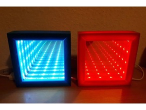 personalizable infinito espejo caja LED tira 3d print model - Mito3D