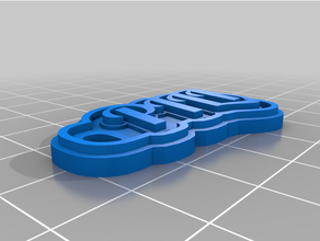 kaplanmış satırlı etiket anahtarlık özelleştirilmiş 3d print model - Mito3D