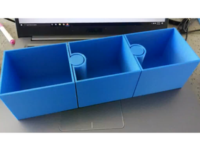 paramétrique connectable boites boîte chaîne lié connecteurs récipient femelle Masculin planteur puzzle espace rangement 3d print model - Mito3D