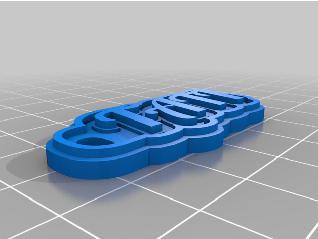 mytati personnalisé multiligne marque porte clés 3D print model - Mito3D