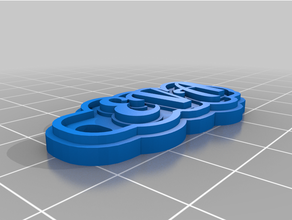custoevamized multiline tag keychain 3d print model - Mito3D