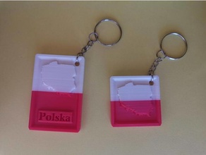 poland keychain polska 3d print model - Mito3D