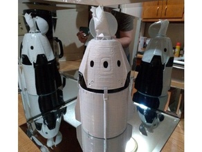 Besatzung Drachen Toilette Papier Spender Box Rakete Platz spacex 3d print model - Mito3D