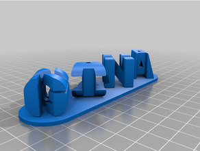 personalizzato ttesrtriple lettera blocchi ambigramma 3d print model - Mito3D
