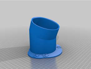 cat bowl holder 3d print model - Mito3D