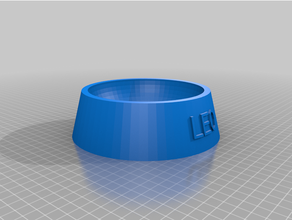 customized fullycomedero leo parametric dog cat food bowl 3d print model - Mito3D