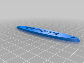 batista - wwe spinner belt nameplate 3d print model - Mito3D