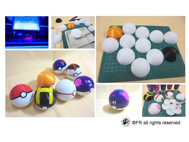 pokemon top kübik i3 mega pokeball 3D print model - Mito3D