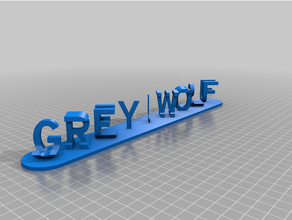 grey wolf jiu jitsu dual letter blocks illusion customizer customized 3d print model - Mito3D