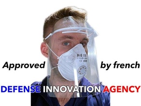 Profaster Alpha Gesicht Schild Coronavirus Maske Covid covid 19 covid19 covidfaceshield Europa Gesichtsschutz Frankreich Krankenhaus medizinisch Geräte 3d print model - Mito3D