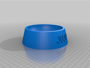 juju cat food bowl customized 3d print model - Mito3D