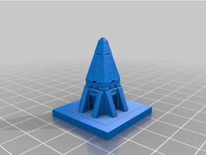 greeble city landmarks - alien aztec pyramid greeblecity 3d print model - Mito3D