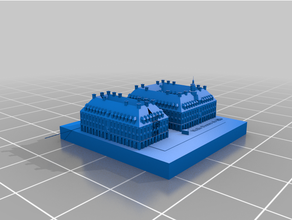 greeble city landmarks - vieille bourse lille greeblecity 3d print model - Mito3D