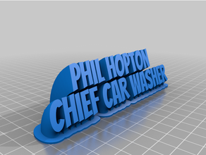 customized sweeping 2-line plate text phillip 3d print model - Mito3D