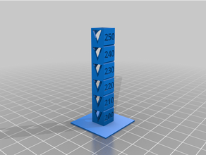 temp Torre ruvido petg 200 250 personalizzato 3d print model - Mito3D