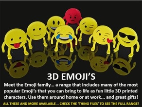 3d emoji emojis andróide arte aniversário desenho animado personagem comunicação legal fofa designer escrivaninha ficar pé exibição email família 3d print model - Mito3D