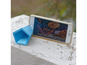 smartphone soporte amplificador auricular iphone estante 3d print model - Mito3D