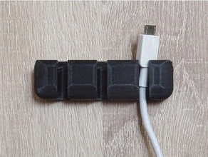 3 USB câble titulaire soutien 3d print model - Mito3D