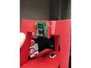 raspbery pi camera module version 2 adapter donkey car chassis 3d print model - Mito3D
