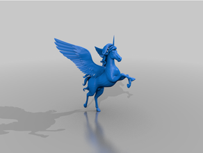 unicorno Bretonniani aos whfb 3d print model - Mito3D