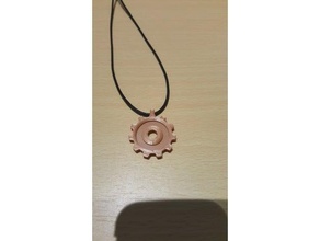 cog necklace gear gears necklaces pendent 3d print model - Mito3D