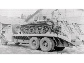 porte char Bernardo 15t 1940 1938 1939 30s 40s carbonizarse francés Ejército camión alemán tanque transportador juego guerra ww2 3d print model - Mito3D
