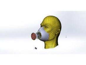 visage masque respirateur 3d print model - Mito3D