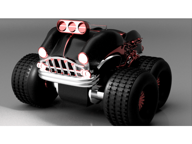 monster truck 3dmodel car kids game hobby 3D print model - Mito3D