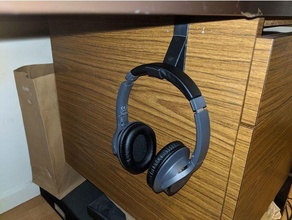 headphone hanger - wall mounted headphones holder hook 3d print model - Mito3D