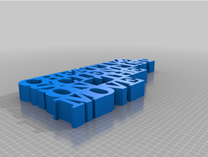 personalizzato variabile parola scleandra 2ulpture 3d print model - Mito3D